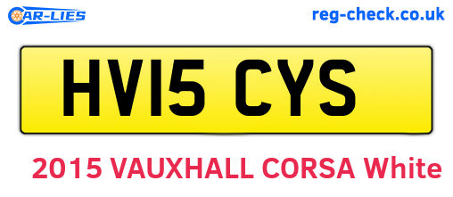 HV15CYS are the vehicle registration plates.