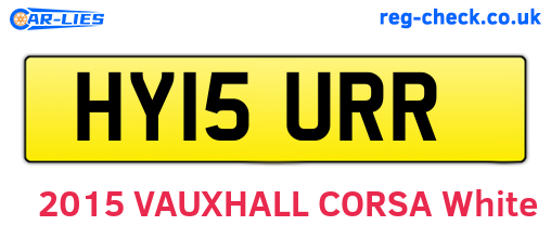 HY15URR are the vehicle registration plates.