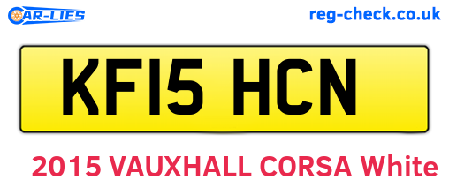 KF15HCN are the vehicle registration plates.