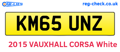 KM65UNZ are the vehicle registration plates.