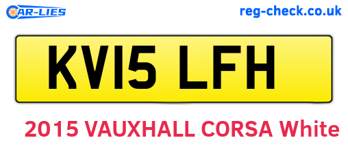 KV15LFH are the vehicle registration plates.