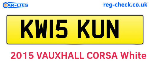 KW15KUN are the vehicle registration plates.