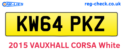 KW64PKZ are the vehicle registration plates.