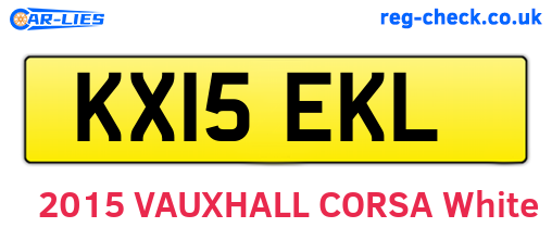 KX15EKL are the vehicle registration plates.