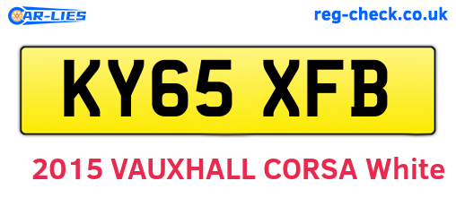 KY65XFB are the vehicle registration plates.