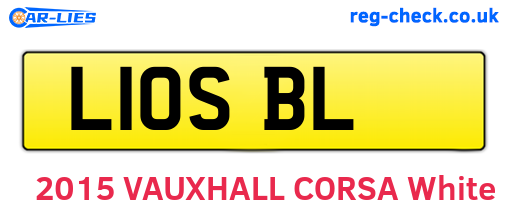L10SBL are the vehicle registration plates.