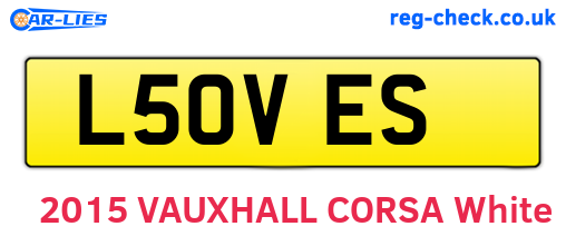 L50VES are the vehicle registration plates.