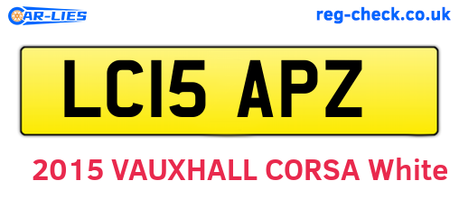 LC15APZ are the vehicle registration plates.