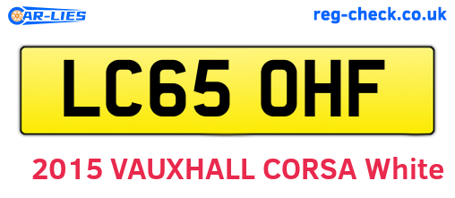 LC65OHF are the vehicle registration plates.