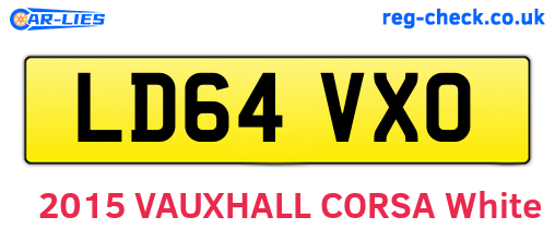 LD64VXO are the vehicle registration plates.