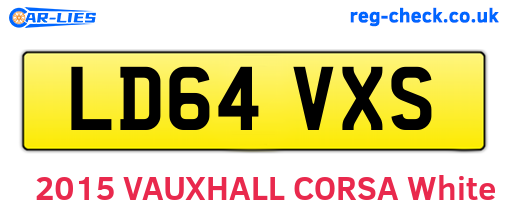 LD64VXS are the vehicle registration plates.