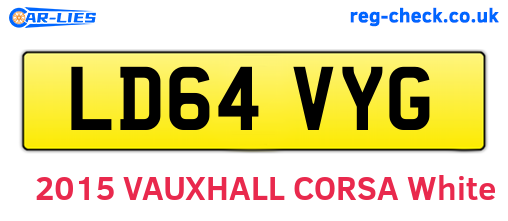 LD64VYG are the vehicle registration plates.