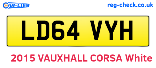 LD64VYH are the vehicle registration plates.