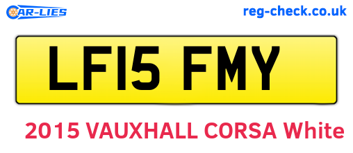 LF15FMY are the vehicle registration plates.