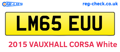 LM65EUU are the vehicle registration plates.