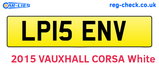 LP15ENV are the vehicle registration plates.