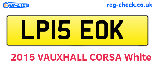 LP15EOK are the vehicle registration plates.