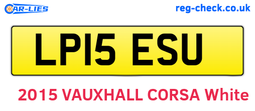 LP15ESU are the vehicle registration plates.