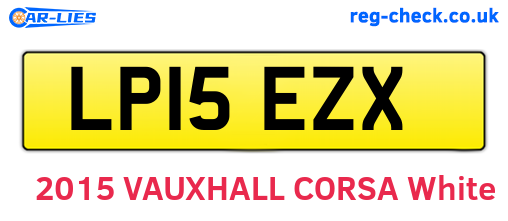 LP15EZX are the vehicle registration plates.