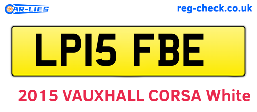 LP15FBE are the vehicle registration plates.