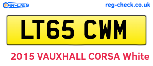 LT65CWM are the vehicle registration plates.