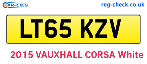 LT65KZV are the vehicle registration plates.