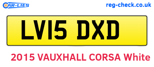 LV15DXD are the vehicle registration plates.