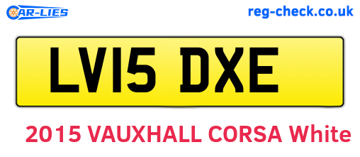 LV15DXE are the vehicle registration plates.