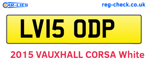LV15ODP are the vehicle registration plates.