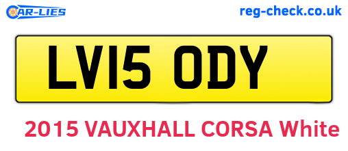 LV15ODY are the vehicle registration plates.