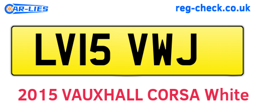 LV15VWJ are the vehicle registration plates.