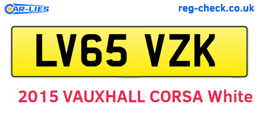 LV65VZK are the vehicle registration plates.