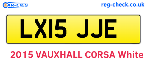 LX15JJE are the vehicle registration plates.