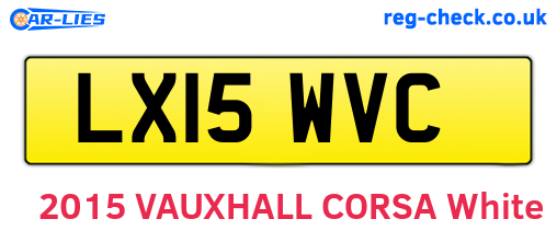 LX15WVC are the vehicle registration plates.