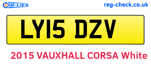 LY15DZV are the vehicle registration plates.