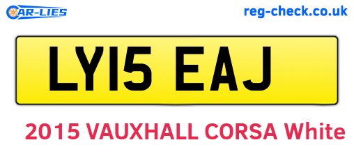 LY15EAJ are the vehicle registration plates.