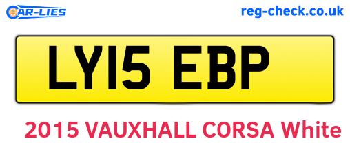 LY15EBP are the vehicle registration plates.
