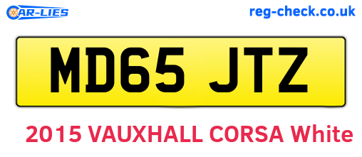 MD65JTZ are the vehicle registration plates.