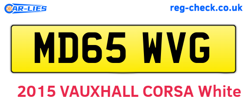 MD65WVG are the vehicle registration plates.