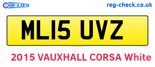 ML15UVZ are the vehicle registration plates.