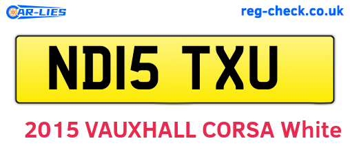 ND15TXU are the vehicle registration plates.