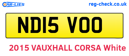 ND15VOO are the vehicle registration plates.