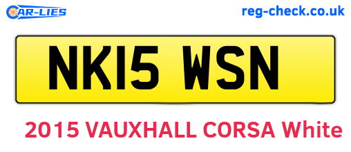 NK15WSN are the vehicle registration plates.