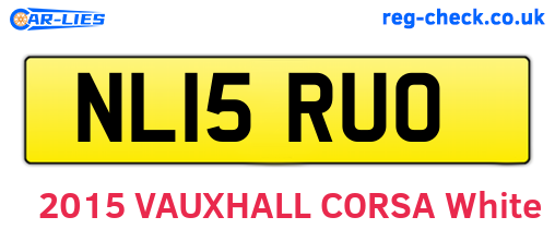 NL15RUO are the vehicle registration plates.