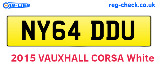 NY64DDU are the vehicle registration plates.