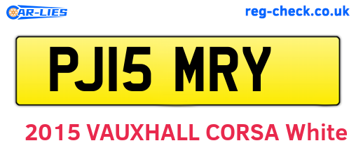 PJ15MRY are the vehicle registration plates.
