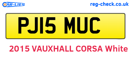 PJ15MUC are the vehicle registration plates.