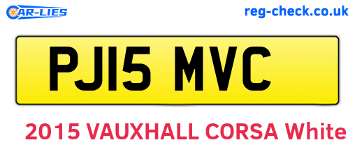 PJ15MVC are the vehicle registration plates.