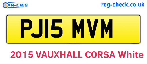 PJ15MVM are the vehicle registration plates.