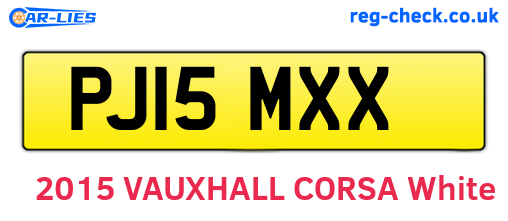 PJ15MXX are the vehicle registration plates.